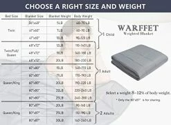 WARFFET Weighted Blanket 25 Lbs(60 X 80, Queen Size) For Kids And Adults,Filled With Down-Like Fiber And Non-Toxic Beads,Dark Grey Heavy Blanket For Better Sleep, Use On Queen/King Bed -Electric Blankets Sales Store 51IWmY6rHNL