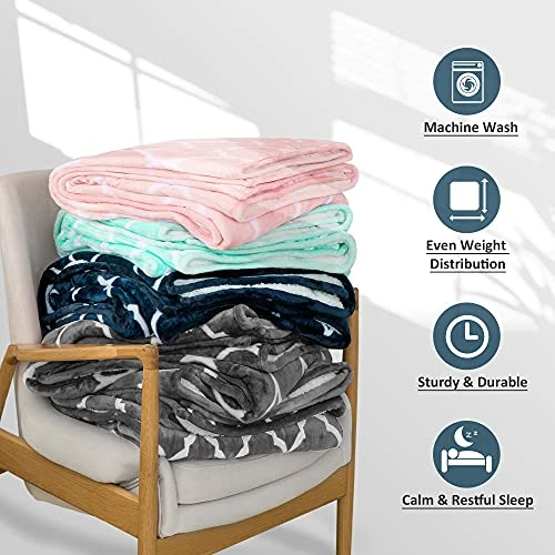 Weighted Blanket 15 Lbs, Sted Weighted Blanket Twin Size, Sherpa Fleece Weighted Blanket For Adult, Dual Sided Soft Heavy Blanket With Premium Glass Beads, Machine Washable, Navy Blue 48"×72" 15 Lbs 8 Weighted Blanket 15 Lbs, Sted Weighted Blanket Twin Size, Sherpa Fleece Weighted Blanket For Adult, Dual Sided Soft Heavy Blanket With Premium Glass Beads, Machine Washable, Navy Blue 48"×72" 15 Lbs - Image 6