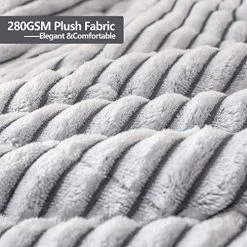 Bood Sherpa King Size Weighted Blanket 20 Lbs For Adult, Plush Fleece Minky 20 Lb Weighted Blankets, 80x87 Weighted Blanket Queen For Queen/King Size Bed With Strip, Soft Fuzzy Weighted Throw Blanket Grey-white -Electric Blankets Sales Store 51J0iqeMiLL