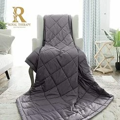 Royal Therapy Weighted Blanket - Heavy 100% Cotton Blankets With Premium Glass Beads (48''x78'' 15lbs, Royal Grey), Suitable For One Person (~150lb) - Use On Twin/Queen Bed 6 Royal Therapy Weighted Blanket - Heavy 100% Cotton Blankets With Premium Glass Beads (48''x78'' 15lbs, Royal Grey), Suitable For One Person (~150lb) - Use On Twin/Queen Bed -Electric Blankets Sales Store 51Ju3IL7WgS