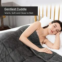 Sivio Sherpa Fleece Weighted Blanket For Adult, 15 Lbs Heavy Fuzzy Throw Blanket With Soft Plush Flannel, Reversible Twin-Size Super Soft Extra Warm Cozy Fluffy Blanket, 60x80 Inches Dual Sided Grey -Electric Blankets Sales Store 51JzOOpI7gL