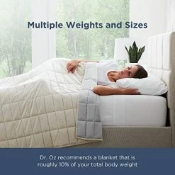 Dr. Oz Good Life Center Yourself Dual-Sided Weighted Blanket, 48"x 72" 10lb, Gray/Tan -Electric Blankets Sales Store 51K7oEvUiQL