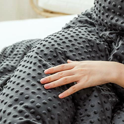 Sleepymoon Duvet Cover Snug Minky Dot Cotton Double Sided For Weighted Blankets (48''x72'') | Adult Kids | Grey | Warm Cool For Hot & Cold Grey Double Sided Minky And Cotton 7 Sleepymoon Duvet Cover Snug Minky Dot Cotton Double Sided For Weighted Blankets (48''x72'') | Adult Kids | Grey | Warm Cool For Hot & Cold Grey Double Sided Minky And Cotton - Image 5