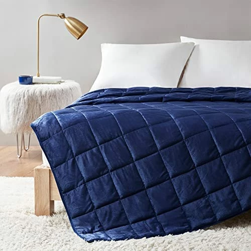 Comfort Spaces Reversible Weighted Blanket Adult-Glass Beads Filling All Season Soft Heavy Wraps-Box Quilted Cozy Warm Bed Cover, 60"x80" / 17lbs, Mink To Microfiber Grey 16 Comfort Spaces Reversible Weighted Blanket Adult-Glass Beads Filling All Season Soft Heavy Wraps-Box Quilted Cozy Warm Bed Cover, 60"x80" / 17lbs, Mink To Microfiber Grey - Image 14