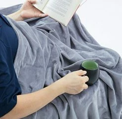 Roomate Weighted Blanket & Removable Cover - Resist Water Spills, 2 Models For Kids And Adults - Cool Breathable Inner & Ultra-Soft Minky Fleece Cover , Grey, 60''80''- 20LB 7 Roomate Weighted Blanket & Removable Cover - Resist Water Spills, 2 Models For Kids And Adults - Cool Breathable Inner & Ultra-Soft Minky Fleece Cover , Grey, 60''80''- 20LB -Electric Blankets Sales Store 51KRR2IWKEL