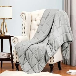 Joybest Weighted Blanket 25 Lbs 80x87 Inches, Oeko-Tex Certified Cotton Heavy Blanket With Premium Glass Beads For Adults Couple, Use On Queen & King Beds, Grey Blanket 27 Joybest Weighted Blanket 25 Lbs 80x87 Inches, Oeko-Tex Certified Cotton Heavy Blanket With Premium Glass Beads For Adults Couple, Use On Queen & King Beds, Grey Blanket -Electric Blankets Sales Store 51KmZ FlVS. AC