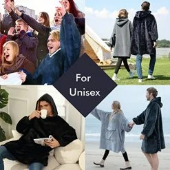 Jezero Wearable Blanket Hoodie, Sherpa Fleece Blanket Sweatshirt For Women Men Adults With Hood, Belt, Pocket & Sleeves Teal 12 Jezero Wearable Blanket Hoodie, Sherpa Fleece Blanket Sweatshirt For Women Men Adults With Hood, Belt, Pocket & Sleeves Teal -Electric Blankets Sales Store 51L45SlZUrL