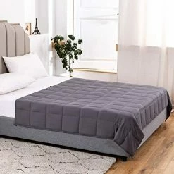 OYOWUOT Weighted Blanket For Adults (20 Lbs, 60"x80", Queen Size Bed) 100% Cooling Comfortable Cotton Heavy Blanket With Premium Glass Beads For Calming | Grey -Electric Blankets Sales Store 51LaxBj RL. AC