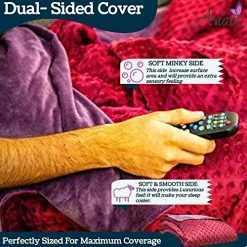 Aviano Premium Soft Weighted Blanket Cover 48x72 - 8-Knot Microfiber Duvet Cover For Weighted Blanket Twin Size Bed | Fits 48 X 72 Inch Heavy Blanket - Burgundy (Cover ONLY) -Electric Blankets Sales Store 51LkXkxAvQL