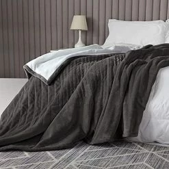 VICSAINTECK Heated Throw Blanket Electric Blanket 50"x60" Thicken Cozy Soft ETL Certification With 6 Heating Levels & 3 Auto-Off, Fast Heating Blanket For Couch Bed Sofa Deep Gray -Electric Blankets Sales Store 51LtdR5ztHS. AC