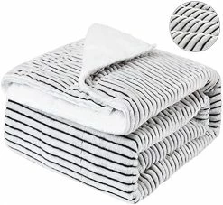 Sherpa Fleece Weighted Blanket For Adult 48x72 Inches, Netoolen 15lbs Heavy Thick Soft Cozy Fuzzy Striped Flannel Reversible Throw Blanket For Bed Couch Sofa, Grey (48x72in,15 Pounds) 24 Sherpa Fleece Weighted Blanket For Adult 48x72 Inches, Netoolen 15lbs Heavy Thick Soft Cozy Fuzzy Striped Flannel Reversible Throw Blanket For Bed Couch Sofa, Grey (48x72in,15 Pounds) -Electric Blankets Sales Store 51LveSQMyL. AC