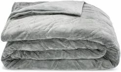 Aura Blankets 2-Piece Premium Ultra Soft Weighted Blanket With Removable Cover, AuraGrid Technology, 15 Lbs, 60”x80”, Queen Size, Gray -Electric Blankets Sales Store 51MDhsRLWqL. AC