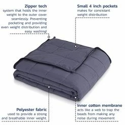 Hush 2-in-1 Luxury Weighted Blanket Bundle With Classic Cloud And Iced Covers | Temperature Regulating With Glass Sand | Includes Both Oeko-Tex Certified Cotton And 100% Bamboo Covers 16 Hush 2-in-1 Luxury Weighted Blanket Bundle With Classic Cloud And Iced Covers | Temperature Regulating With Glass Sand | Includes Both Oeko-Tex Certified Cotton And 100% Bamboo Covers -Electric Blankets Sales Store 51MIBSZvOrL