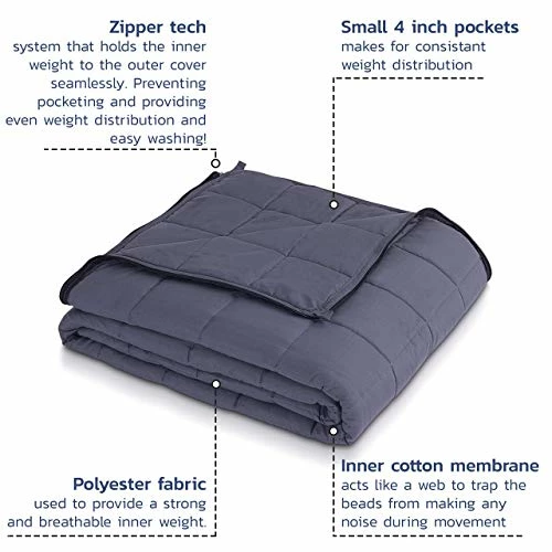 Hush 2-in-1 Luxury Weighted Blanket Bundle With Classic Cloud And Iced Covers | Temperature Regulating With Glass Sand | Includes Both Oeko-Tex Certified Cotton And 100% Bamboo Covers 6 Hush 2-in-1 Luxury Weighted Blanket Bundle With Classic Cloud And Iced Covers | Temperature Regulating With Glass Sand | Includes Both Oeko-Tex Certified Cotton And 100% Bamboo Covers - Image 4