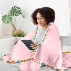 Happy Fuel Llama Wearable Hooded Blanket For Adults – Super Soft Warm Cozy Plush Flannel Fleece & Sherpa Hoodie Throw Cloak Wrap - Llama Gifts For Women Adults Girls And Kid -Electric Blankets Sales Store 51NomTqNnTL