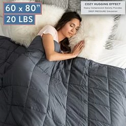 Dapper Display Weighted Blanket Adult - Best Heavy Blanket For Sleeping - Cooling Weighted Blanket For Adults - Thick Cotton Weight Throw Blanket Calming Glass Beads Full Queen Size Bed For Couples - 20 Lbs 60x80 In 7 Dapper Display Weighted Blanket Adult - Best Heavy Blanket For Sleeping - Cooling Weighted Blanket For Adults - Thick Cotton Weight Throw Blanket Calming Glass Beads Full Queen Size Bed For Couples - 20 Lbs 60x80 In -Electric Blankets Sales Store 51NrOi4cuoS