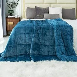 Sherpa Fleece Weighted Blanket 15lbs For Adult, Immtree Soft Flannel Shaggy Cozy Fuzzy Fluffy Heavy Hug Blanket, Dual Sided Sofa Bedding Bed Sofa Blanket For Better Sleep, 48 X 72 Inches, Pink -Electric Blankets Sales Store 51NrhXtmcKL. AC