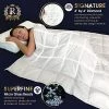 Royal Therapy Weighted Blanket - Heavy 100% Cotton Blankets With Premium Glass Beads (60''x80'' 20lbs, New York Blue), Suitable For One Person (~200lb) - Use On Queen/King Bed