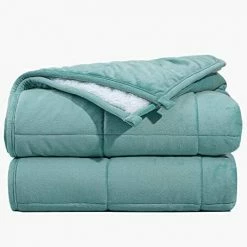 Argstar Sherpa Fleece Weighted Blanket For Adults 20 Lbs On Queen Bed, Unicolor Dual Sides, Soft Cozy Fuzzy Plush Heavy Blankets With Premium Glass Beads, 60"x80", Navy Blue. -Electric Blankets Sales Store 51OAsGRuqL. AC