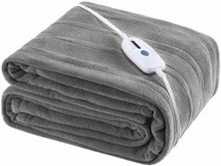 McJaw Electric Heated Blanket Twin Size 62"x84" Large Fleece Warm Bedding Blanket For Whole Body 4 Heating Levels And 10 Hours Auto-Off - Red Grey -Electric Blankets Sales Store 51OvpQz1osL. AC