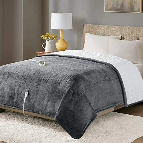 Degrees Of Comfort Sherpa Plush Heated Blanket, Full Size Bed Electric Blankets With 20 Heat Settings Controller | 1-10 Hour Auto Shut Off |Washable, 80" X 84" Grey 13 Degrees Of Comfort Sherpa Plush Heated Blanket, Full Size Bed Electric Blankets With 20 Heat Settings Controller | 1-10 Hour Auto Shut Off |Washable, 80" X 84" Grey - Image 11
