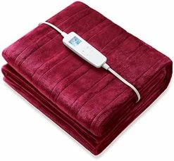 FIGERM Electric Heated Throw Blanket Twin Size 62" X 84" | 6 Levels Fast Heating & Machine Washable | Full Body Warming Soft Flannel Bed Sofa Blankets With Auto-Off Overheating Protection 8H Timer | Blue -Electric Blankets Sales Store 51PwZymMFcL. AC