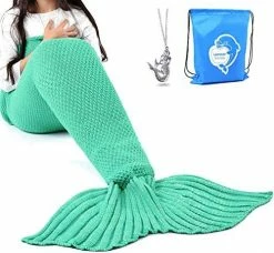 LAGHCAT Mermaid Tail Blanket Crochet Mermaid Blanket For Adult, Soft All Seasons Sleeping Blankets, Classic Pattern (71"x35.5", Blue) 24 LAGHCAT Mermaid Tail Blanket Crochet Mermaid Blanket For Adult, Soft All Seasons Sleeping Blankets, Classic Pattern (71"x35.5", Blue) -Electric Blankets Sales Store 51QA4 HjhWL. AC