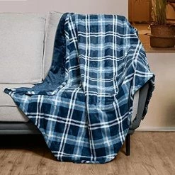 [5 Year Warranty] WOOMER Electric Heated Throw Blanket(50"x 60"), Soft Flannel Fast Heating Blanket With Multi-Color Option, 4 Heating Levels & 4H Auto Off, Machine Washable, Over-Heat Protection Marble Blue -Electric Blankets Sales Store 51QJrqYiOFL. AC