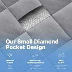 CHRUN Weighted Blanket Queen Size 20 Lbs For Adults (60" X 80", Grey) Cooling Breathable Heavy Blanket Microfiber Material With Nontoxic Glass Beads Soft Thick Comfort Blanket For Deeper Sleep 15 CHRUN Weighted Blanket Queen Size 20 Lbs For Adults (60" X 80", Grey) Cooling Breathable Heavy Blanket Microfiber Material With Nontoxic Glass Beads Soft Thick Comfort Blanket For Deeper Sleep -Electric Blankets Sales Store 51QOzv0ExrL