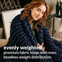 Nuzzie 25lb King Knit Weighted Blanket - Sleeps Cooler Than The Competition - Hand Woven Chunky Knit - Breathable And Cooling - Dark Grey 19 Nuzzie 25lb King Knit Weighted Blanket - Sleeps Cooler Than The Competition - Hand Woven Chunky Knit - Breathable And Cooling - Dark Grey -Electric Blankets Sales Store 51QSJEqMb1L