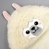 Happy Fuel Llama Alpaca Wearable Hooded Blanket For Adults – Fuzzy Super Soft Warm Cozy Plush Flannel Fleece & Sherpa Hoodie Throw Cloak Wrap - Llama Gifts For Women Adults Girls And Kids Cream