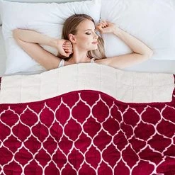 Sherpa Weighted Blanket 15 Lbs,Drewin Moroccan Print Flannel Fleece Soft Weighted Blanket For Adult (130lbs-180lbs),Fuzzy Plush Heavy Throw Blanket For Warm Winter Gifts,Grey 60x80 Inches 29 Sherpa Weighted Blanket 15 Lbs,Drewin Moroccan Print Flannel Fleece Soft Weighted Blanket For Adult (130lbs-180lbs),Fuzzy Plush Heavy Throw Blanket For Warm Winter Gifts,Grey 60x80 Inches -Electric Blankets Sales Store 51Qmmb78w9L. AC 1