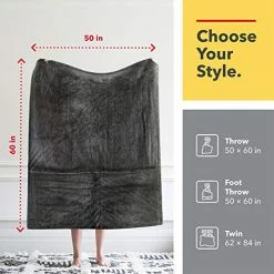 Vremi Electric Blanket With Dedicated Foot Warming Pockets - 50” X 60” Flannel Fleece Throw Heated Blanket With 6 Heat Levels, 8 Time Modes, Backlit Remote, And Overheat Protection -Electric Blankets Sales Store 51QnwbVhQUL