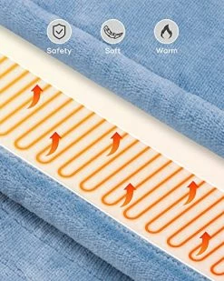 NC Electric Heated Blanket Twin Size 62"x 84", Electric Blanket For Whole Body Warming With 4 Heating Levels&10 Hours Auto-Off, Fast Heating, And Overheating Protection For Home Use Blankets -Electric Blankets Sales Store 51QrmLTO3gL