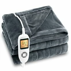 VAAGHANM Heated Blanket Electric Throw - 10 Heating Levels And 1-10 Hours Auto Off, Soft Flannel Heating Blanket 50"x60", Machine Washable Electric Throw Blanket, Fast Heating, ETL Certified, Home Office Use