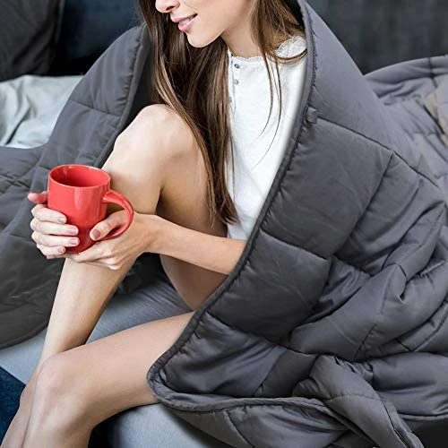 Secura Everyday Luxury Premium Adult Weighted Blanket, 100% Cotton Material With Glass Beads, Hypo-Allergenic, Quiet & Durable (15 Lbs, 48 X 72 Twin Size) 6 Secura Everyday Luxury Premium Adult Weighted Blanket, 100% Cotton Material With Glass Beads, Hypo-Allergenic, Quiet & Durable (15 Lbs, 48 X 72 Twin Size) - Image 4