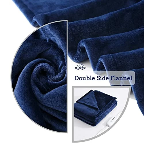 ZonLi Heated Blanket Electric Throw, Soft Fleece Electric Blanket -Whole Body, 4 Hour Auto Off & 3 Heating Levels, Fast Heating, ETL Certification, Machine Washable, Great Gift (50"×60", Blue) 8 ZonLi Heated Blanket Electric Throw, Soft Fleece Electric Blanket -Whole Body, 4 Hour Auto Off & 3 Heating Levels, Fast Heating, ETL Certification, Machine Washable, Great Gift (50"×60", Blue) - Image 6