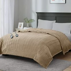 MP2 Electric Blanket King Size With Dual Control, Micro Plush Heated Blankets | Machine Washable With 20 Heating Levels & 10 Hours Shut Off, UL Certified | 90x100 Inch, Ivory [Advanced] -Electric Blankets Sales Store 51SYyLQyKL. AC