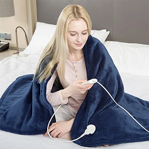 ZonLi Heated Blanket Electric Throw, Soft Fleece Electric Blanket -Whole Body, 4 Hour Auto Off & 3 Heating Levels, Fast Heating, ETL Certification, Machine Washable, Great Gift (50"×60", Blue) 4 ZonLi Heated Blanket Electric Throw, Soft Fleece Electric Blanket -Whole Body, 4 Hour Auto Off & 3 Heating Levels, Fast Heating, ETL Certification, Machine Washable, Great Gift (50"×60", Blue) - Image 2