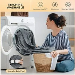 TLGREEN Electric Heated Blanket Throw 50"x 60", Double-Layer Flannel Electric Blanket Heated Throw With 6 Heating Levels, 3 Hours Auto-Off, Machine Washable, Fast Heating Blanket, ETL & UL Certified, Grey -Electric Blankets Sales Store 51T4dUsvyoL