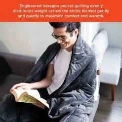 Layla Sleep Layla Weighted Blanket With Fleecy Top Layer | 300 Thread-Count | Warm Breathable Fleece Top Layer | Even Weight Distribution | 100% Cotton Bottom Layer | (20) -Electric Blankets Sales Store 51TQ3NrbeGL