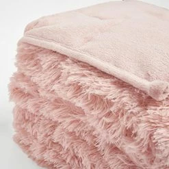 Sienna Fluffy Fleece Weighted Blanket Throw - Blush, 49" X 71" - 6kg -Electric Blankets Sales Store 51TX7jx1noL