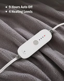 CURECURE Electric Blanket Twin Size 62 X 84 Inches, Heated Blanket With 4 Heating Levels And 9H Auto Shut Off, Fast Heat & ETL Certification, Home Office Use & Machine Washable 12 CURECURE Electric Blanket Twin Size 62 X 84 Inches, Heated Blanket With 4 Heating Levels And 9H Auto Shut Off, Fast Heat & ETL Certification, Home Office Use & Machine Washable -Electric Blankets Sales Store 51TZVJVqMRL