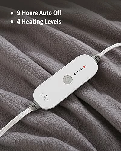 CURECURE Electric Blanket Twin Size 62 X 84 Inches, Heated Blanket With 4 Heating Levels And 9H Auto Shut Off, Fast Heat & ETL Certification, Home Office Use & Machine Washable 5 CURECURE Electric Blanket Twin Size 62 X 84 Inches, Heated Blanket With 4 Heating Levels And 9H Auto Shut Off, Fast Heat & ETL Certification, Home Office Use & Machine Washable - Image 3