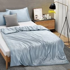Ersmak 48" X 72" Duvet Cover For Weighted Blanket, Removable Satin Duvet Cover For Weighted Blanket, 8 Ties Secure Fastening, Teal 23 Ersmak 48" X 72" Duvet Cover For Weighted Blanket, Removable Satin Duvet Cover For Weighted Blanket, 8 Ties Secure Fastening, Teal -Electric Blankets Sales Store 51TmOvVMeHL. AC