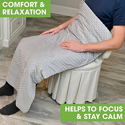 BARMY Weighted Lap Blanket (48"x24", 6lbs) Weighted Lap Pad With Removable Cover For Adults, Teens And Kids, Cotton Inner Blanket, Weighted Throw Blanket - Cool Gray 3 BARMY Weighted Lap Blanket (48"x24", 6lbs) Weighted Lap Pad With Removable Cover For Adults, Teens And Kids, Cotton Inner Blanket, Weighted Throw Blanket - Cool Gray