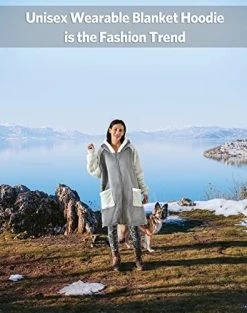 Wearable Blanket Hoodie For Women,Original Oversize Sherpa Blanket Hoodie Sweatshirt With Zipper, Soft Warm Fleece Blanket Hoodie, Gifts For Mom Adult Thick Blanket Hoodie With Pocket For Men Women Navy Blue -Electric Blankets Sales Store 51U5xpu77ZL