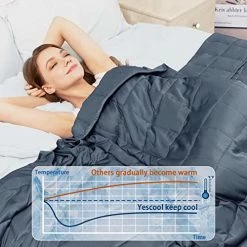 Yescool Cooling Weighted Blankets, Soft Heavy Blankets For Adults And Teens Sleeping, Cool Breathable Blanket For All Season With Premium Glass Bead, Washable, Grey (Grey, 60x80-20lbs) 19 Yescool Cooling Weighted Blankets, Soft Heavy Blankets For Adults And Teens Sleeping, Cool Breathable Blanket For All Season With Premium Glass Bead, Washable, Grey (Grey, 60x80-20lbs) -Electric Blankets Sales Store 51UFU7WhNaL