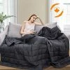 Maple Down Weighted Blanket 20 Lbs | For Adult & Kids | Queen Size | 100% Cotton Material With Glass Beads | Bedroom & Living Room | 180lbs-210lbs( Dark Gray 60”x80” )