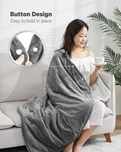 CURECURE Electric Blanket 50" X 60" Heated Throw Flannel & Sherpa Fast Heating Blanket With 6 Heating Levels & 5 Hours Auto Off, Home Office Use, Gray & White 10 CURECURE Electric Blanket 50" X 60" Heated Throw Flannel & Sherpa Fast Heating Blanket With 6 Heating Levels & 5 Hours Auto Off, Home Office Use, Gray & White -Electric Blankets Sales Store 51UOQbZzTAL